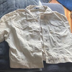 Lands' End Cream Corduroy Jacket